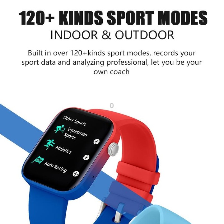 P43 1.8 inch TFT Screen Bluetooth Smart Watch, Support Heart Rate Monitoring & 100+ Sports Modes(Black)