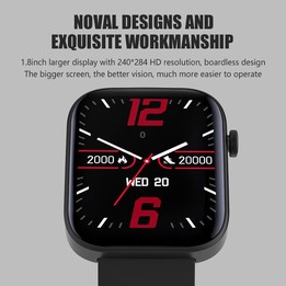 P43 1.8 inch TFT Screen Bluetooth Smart Watch, Support Heart Rate Monitoring & 100+ Sports Modes(Black)