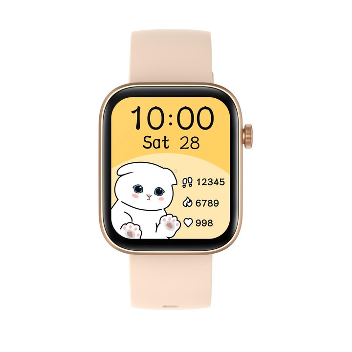 P43 1.8 inch TFT Screen Bluetooth Smart Watch, Support Heart Rate Monitoring & 100+ Sports Modes(Gold)