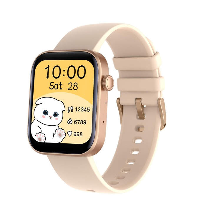 P43 1.8 inch TFT Screen Bluetooth Smart Watch, Support Heart Rate Monitoring & 100+ Sports Modes(Gold)