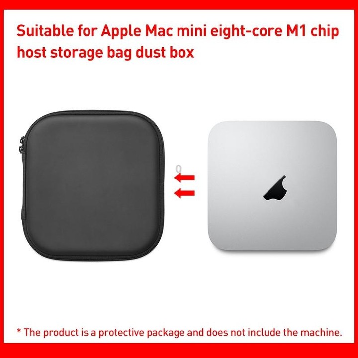 For Apple Mac Mini Octa-core M1 Chip Host PU Leather Protective Storage Box(Black)