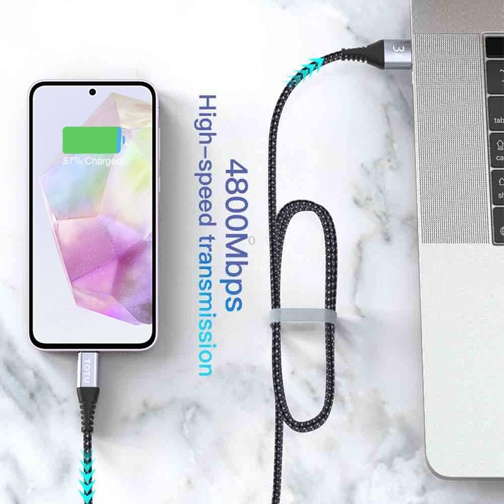 TOTU CB-5-CC 60W USB-C/Type-C to USB-C/Type-C Data Cable, Length: 1m(Grey)