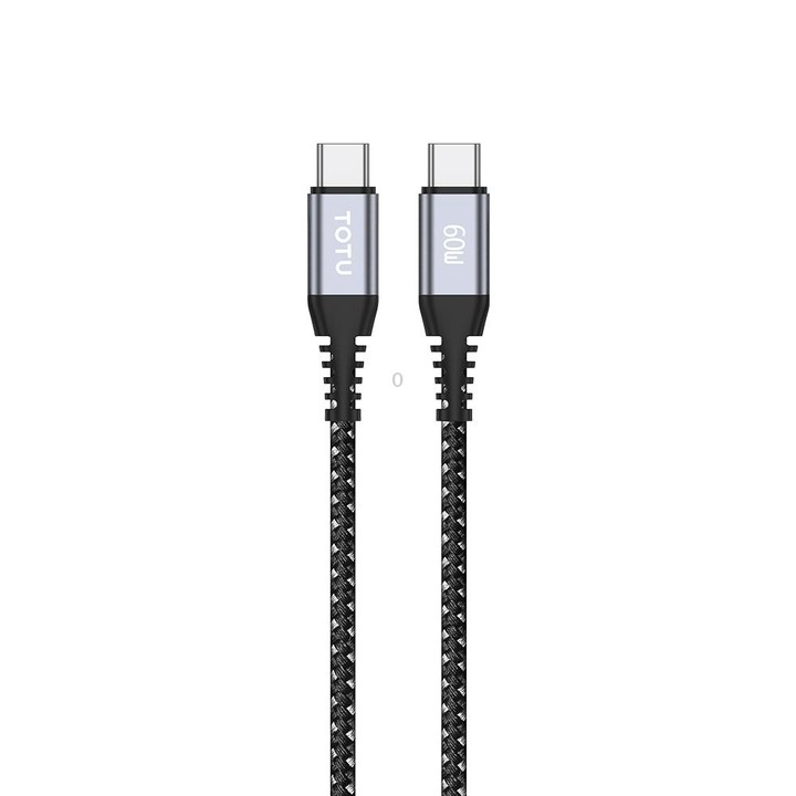 TOTU CB-5-CC 60W USB-C/Type-C to USB-C/Type-C Data Cable, Length: 1m(Grey)