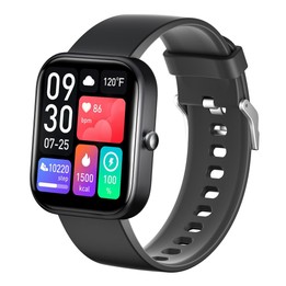 GS5 2.0 inch Fitness Health Smart Watch, BT Call / Heart Rate / Blood Pressure / MET / Blood Glucose(Black)