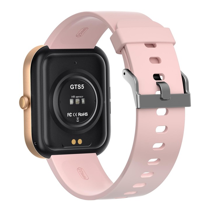 GS5 2.0 inch Fitness Health Smart Watch, BT Call / Heart Rate / Blood Pressure / MET / Blood Glucose(Rose Gold)