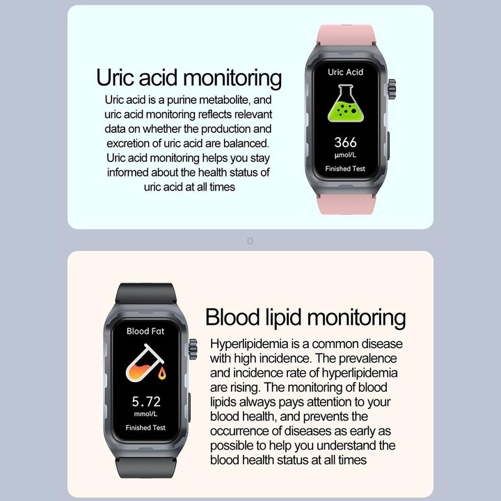 TK79 1.47 inch IP68 Waterproof Smart Watch, Support ECG / Blood Glucose / Blood Oxygen Monitoring / Uric Acid(Beige)