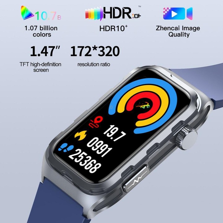 TK79 1.47 inch IP68 Waterproof Smart Watch, Support ECG / Blood Glucose / Blood Oxygen Monitoring / Uric Acid(Beige)