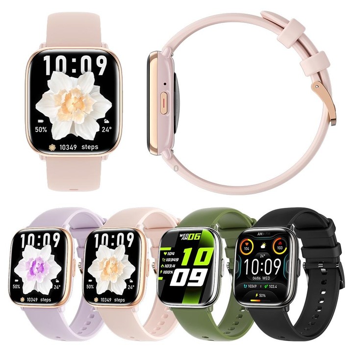 HD12 1.75 inch IP68 Waterproof Smart Watch, Support Blood Oxygen Monitoring(Pink)