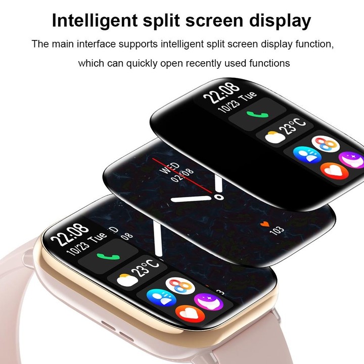 HD12 1.75 inch IP68 Waterproof Smart Watch, Support Blood Oxygen Monitoring(Black)