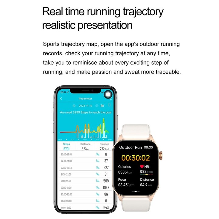 T98 2.04 inch IP68 Waterproof Bluetooth Call Smart Watch, Support Blood Oxygen Monitoring(Blue)