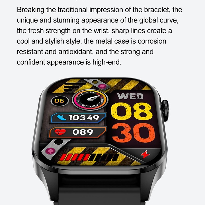 T98 2.04 inch IP68 Waterproof Bluetooth Call Smart Watch, Support Blood Oxygen Monitoring(Blue)