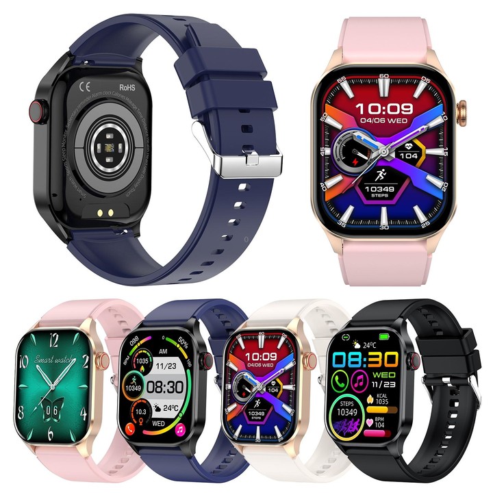 T98 2.04 inch IP68 Waterproof Bluetooth Call Smart Watch, Support Blood Oxygen Monitoring(Beige)