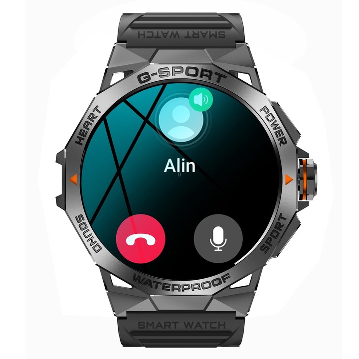 K62 1.43 inch AMOLED Round Screen Smart Watch Supports Bluetooth Calls(Black)