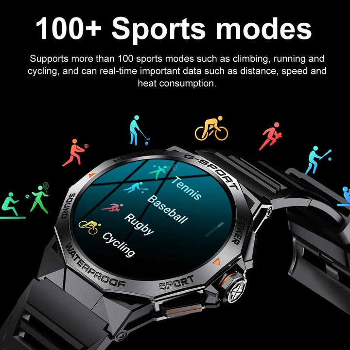 K62 1.43 inch AMOLED Round Screen Smart Watch Supports Bluetooth Calls(Silver Orange)
