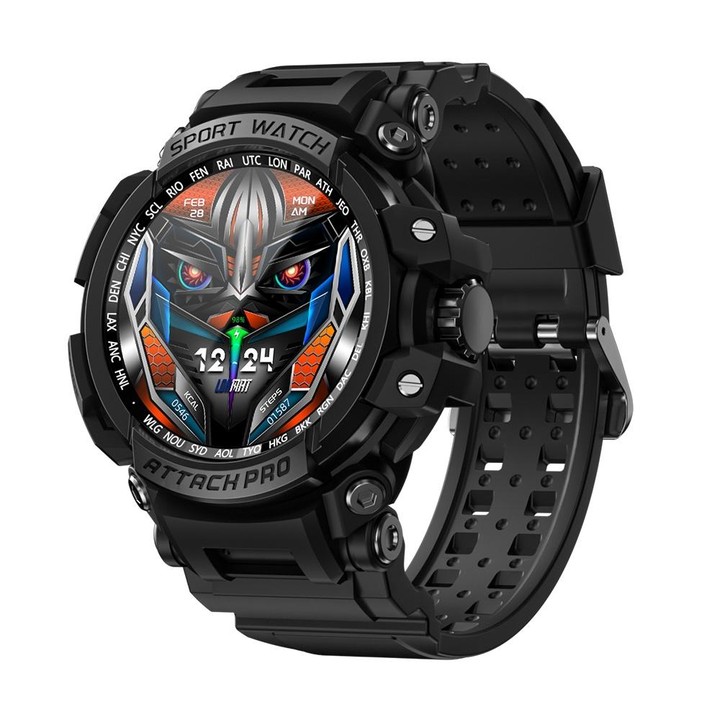 LOKMAT ATTACK Pro 1.32 inch BT5.1 Smart Sport Watch, Support Bluetooth Call / Sleep / Blood Oxygen / Heart Rate / Blood Pressure
