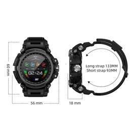 LOKMAT ATTACK Pro 1.32 inch BT5.1 Smart Sport Watch, Support Bluetooth Call / Sleep / Blood Oxygen / Heart Rate / Blood Pressure