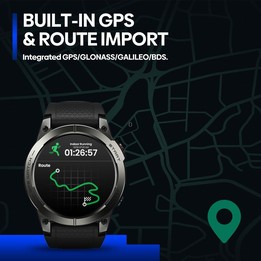 Zeblaze Stratos 3 Pro 1.43 inch AMOLED Screen Sports Smart Watch Support Bluetooth Call(Black)