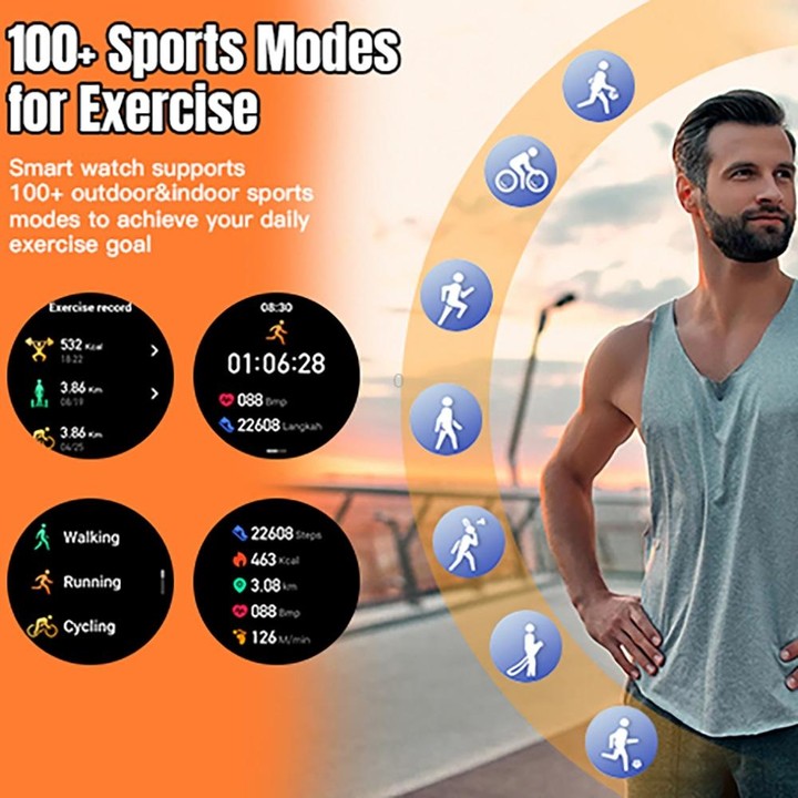 LEMFO LF35 1.43 inch AMOLED Round Screen Silicone Strap Smart Watch Supports Blood Oxygen Detection(Gold)
