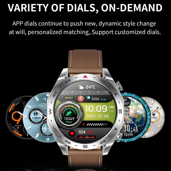 LEMFO T95 1.52 inch IPS Screen 2 in 1 Bluetooth Earphone Smart Watch Support Health Monitoring(Silver)