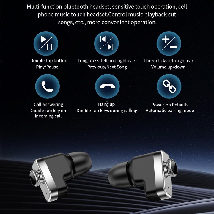 LEMFO T95 1.52 inch IPS Screen 2 in 1 Bluetooth Earphone Smart Watch Support Health Monitoring(Silver)