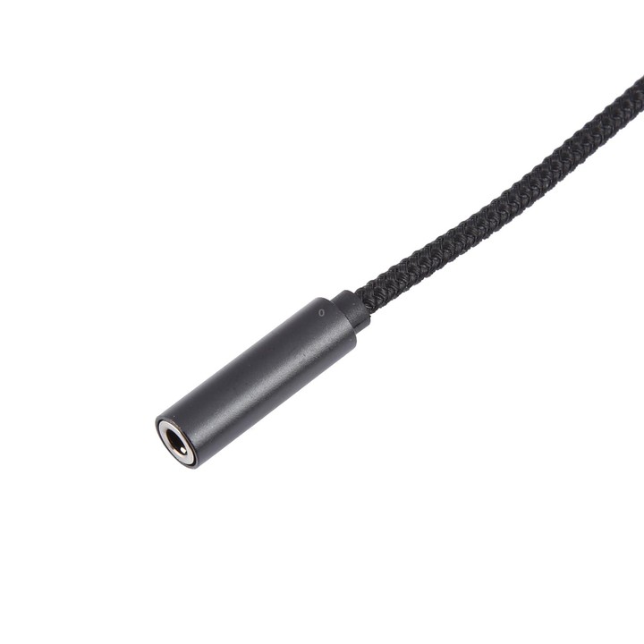 USB Male to 3.5mm Female Weave Texture Audio Adapter(Black)