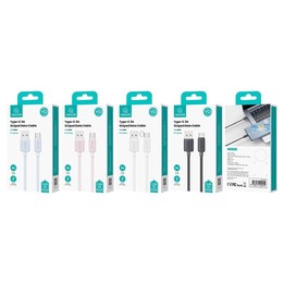 USAMS US-SJ688 USB to USB-C / Type-C 3A Striped Fast Charge Data Cable, Length:1m(Black)