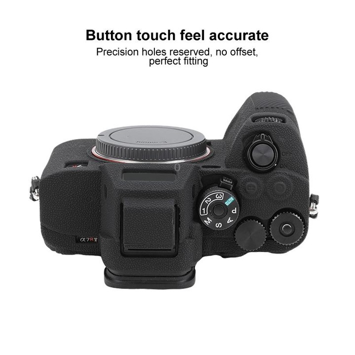 For Sony ILCE7RM5 / A7R5 Litchi Texture Soft Silicone Protective Case(Black)