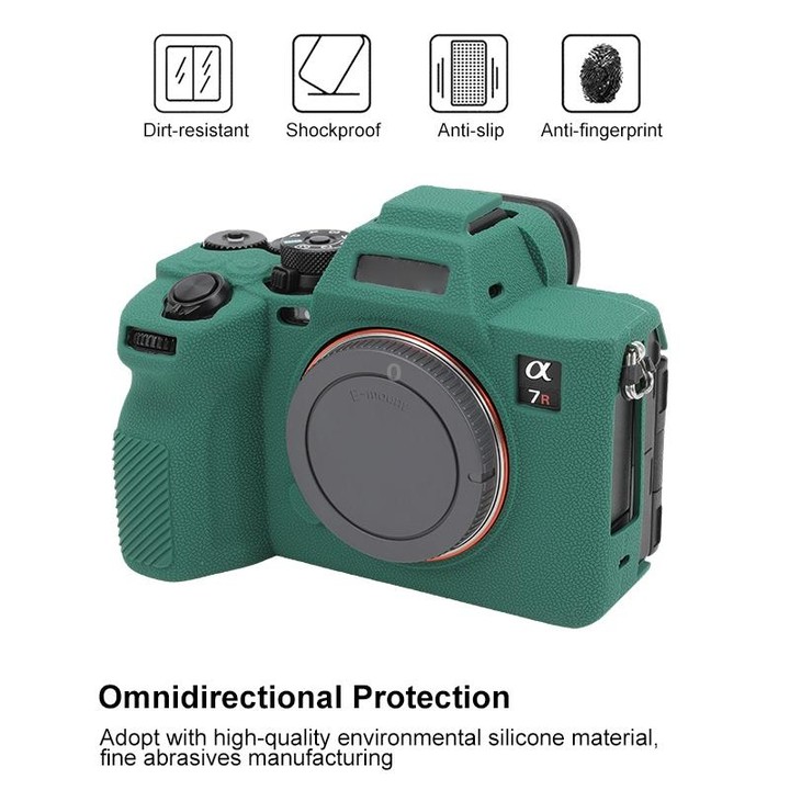 For Sony ILCE7RM5 / A7R5 Litchi Texture Soft Silicone Protective Case(Green)