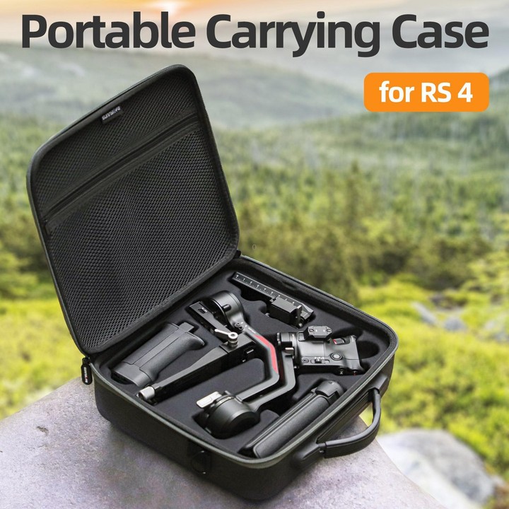 For DJI RS 4 Sunnylife Storage Case Box Suitcase(Black)