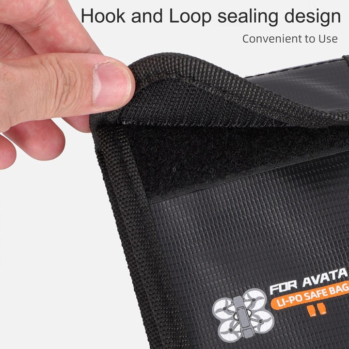 For DJI Avata 2 Sunnylife Battery Explosion-proof Safe Bag Protective Li-Po Safe Bag(For 2pcs Batteries)