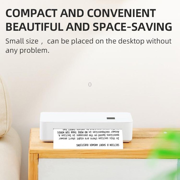 A4LE Portable Bluetooth HD Thermal Printer for Home Office Study(UK Plug)