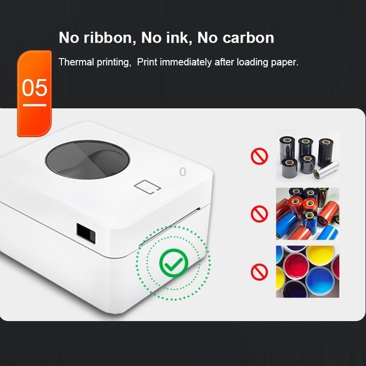 ZJ-9250 100x150mm USB Thermal Label Printer, Plug:EU Plug(White)