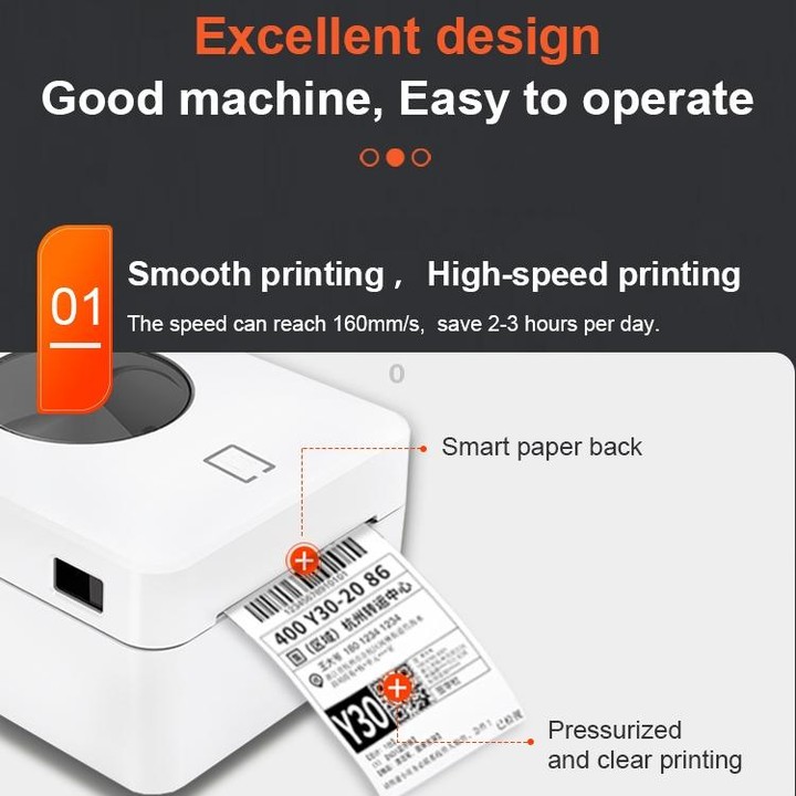 ZJ-9250 100x150mm USB Thermal Label Printer, Plug:AU Plug(Black)