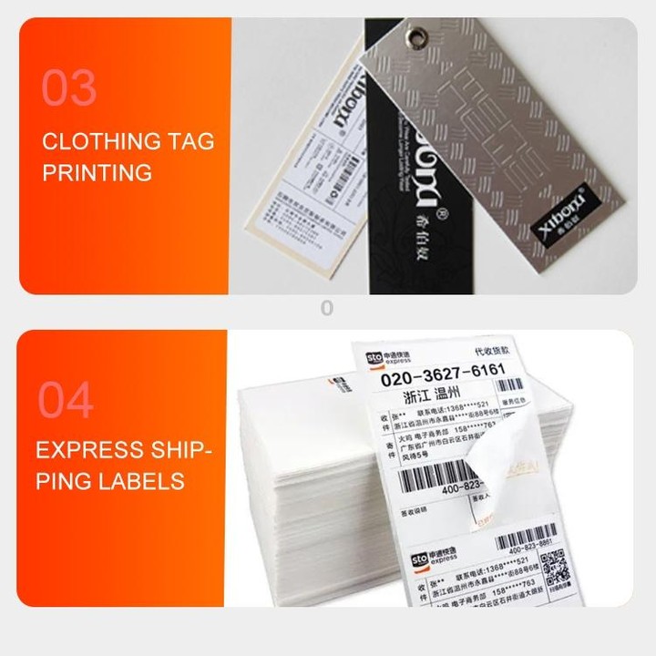 ZJ-9250 100x150mm USB Bluetooth Thermal Label Printer, Plug:EU Plug(White)