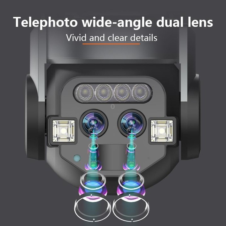 Q820 6MP 10X Binocular Zoom Dual Light Source Outdoor IP67 Waterproof WiFi Camera(EU Plug)