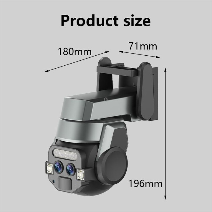 Q820 6MP 10X Binocular Zoom Dual Light Source Outdoor IP67 Waterproof WiFi Camera(AU Plug)