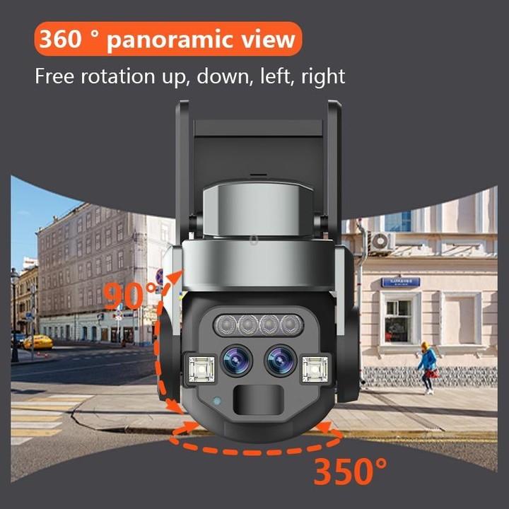 Q820 6MP 10X Binocular Zoom Dual Light Source Outdoor IP67 Waterproof WiFi Camera(AU Plug)