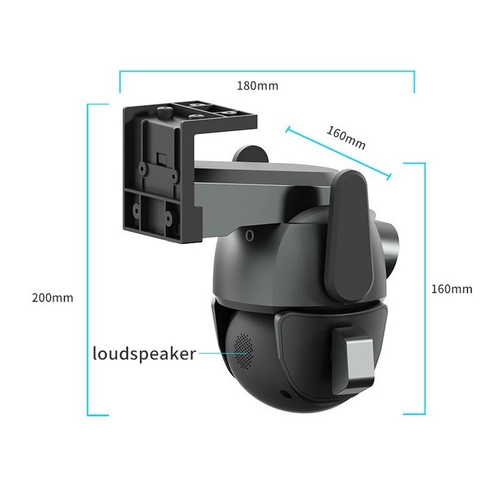 Q821 4MP Binocular Zoom Dual Light Source Outdoor IP67 Waterproof WiFi Camera(EU Plug)