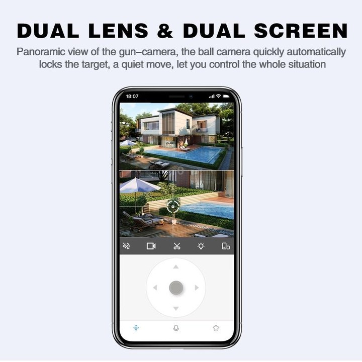 Q821 4MP Binocular Zoom Dual Light Source Outdoor IP67 Waterproof WiFi Camera(AU Plug)