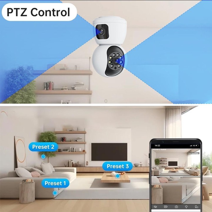 Y6203 4MP Zoom HD Indoor Waterproof Smart WiFi Camera, Specification:UK Plug(White)