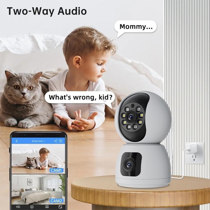 Y6203 4MP Zoom HD Indoor Waterproof Smart WiFi Camera, Specification:US Plug(White)