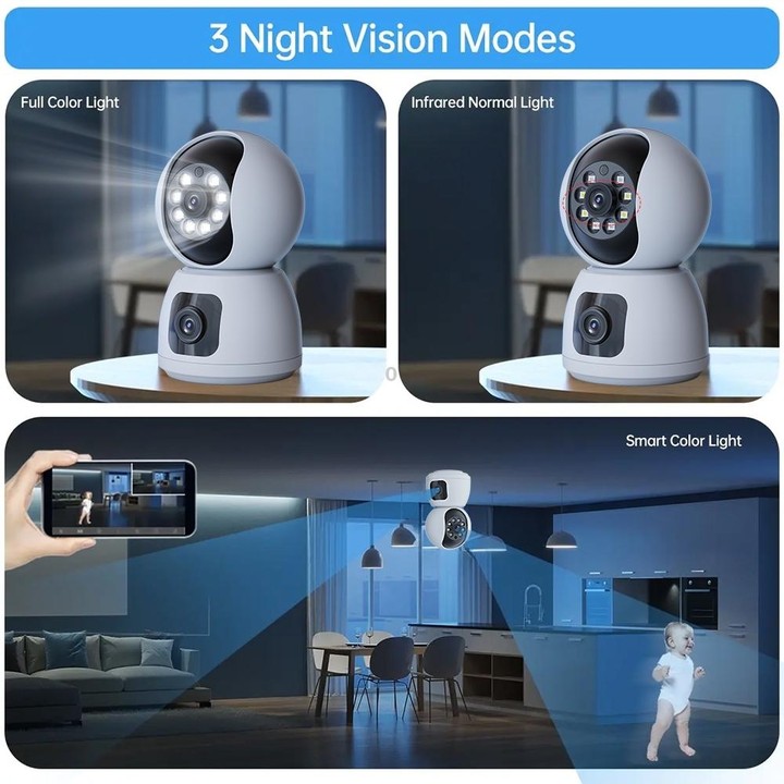 Y6203 4MP Zoom HD Indoor Waterproof Smart WiFi Camera, Specification:US Plug(White)