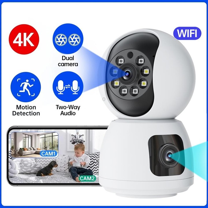 Y6203 4MP Zoom HD Indoor Waterproof Smart WiFi Camera, Specification:AU Plug(White)