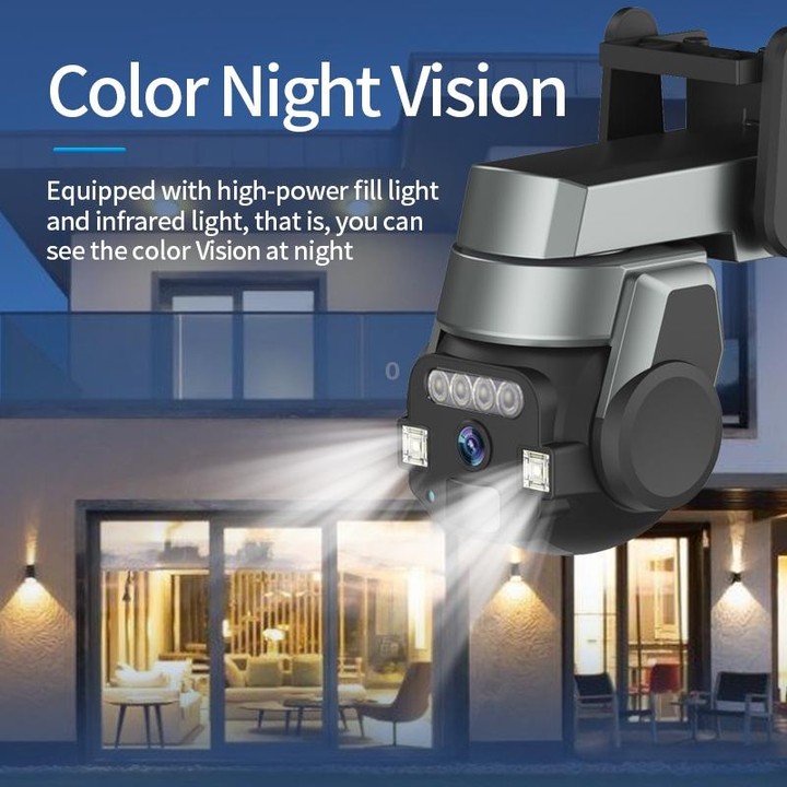 CF-Q812ES 5MP Two-way Voice Outdoor IP66 Waterproof WiFi Camera, Plug Type:AU Plug(Grey)