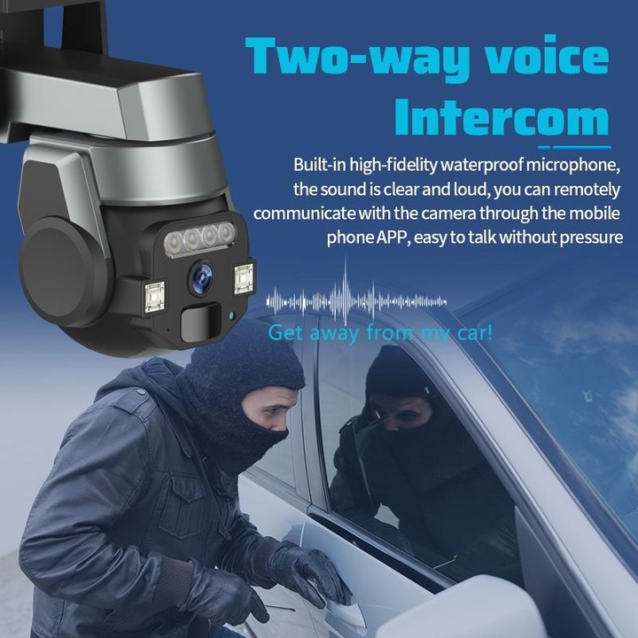 CF-Q812ES 5MP Two-way Voice Outdoor IP66 Waterproof WiFi Camera, Plug Type:AU Plug(Grey)