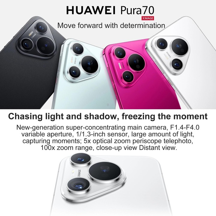 HUAWEI Pura 70, 12GB+1TB, Screen Fingerprint Identification,6.6 inch HarmonyOS 4.2 Kirin 9010 Octa Core up to 2.3GHz, NFC, OTG,