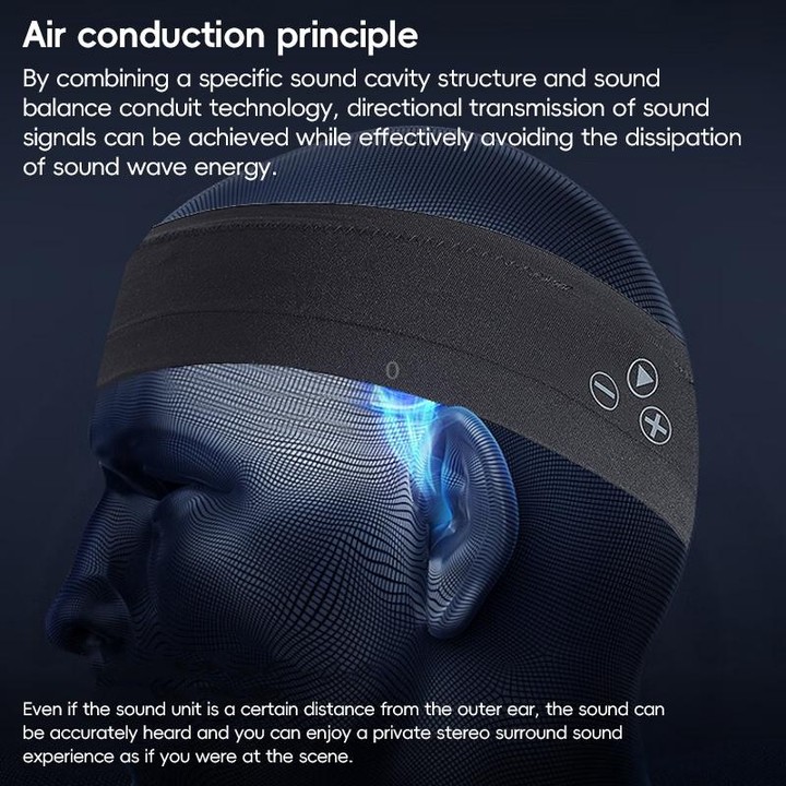 Mucro B01 Turban Style Wireless Bluetooth Headset Sports Headband(Black)
