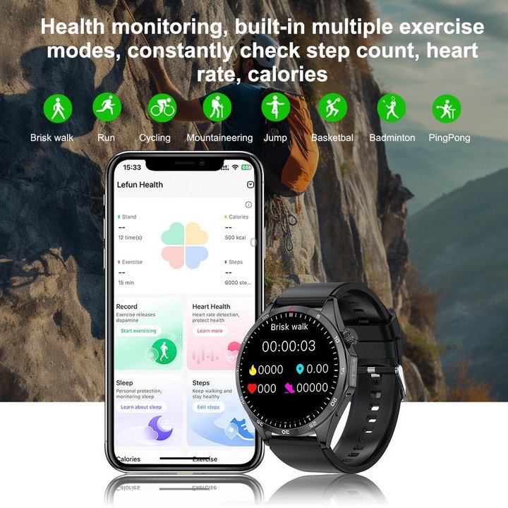 GS4/LT09 1.5 inch IP67 Fitness Wellness Smart Watch Support Bluetooth Call / Sleep / Blood Oxygen / Heart Rate Health Monitor, S