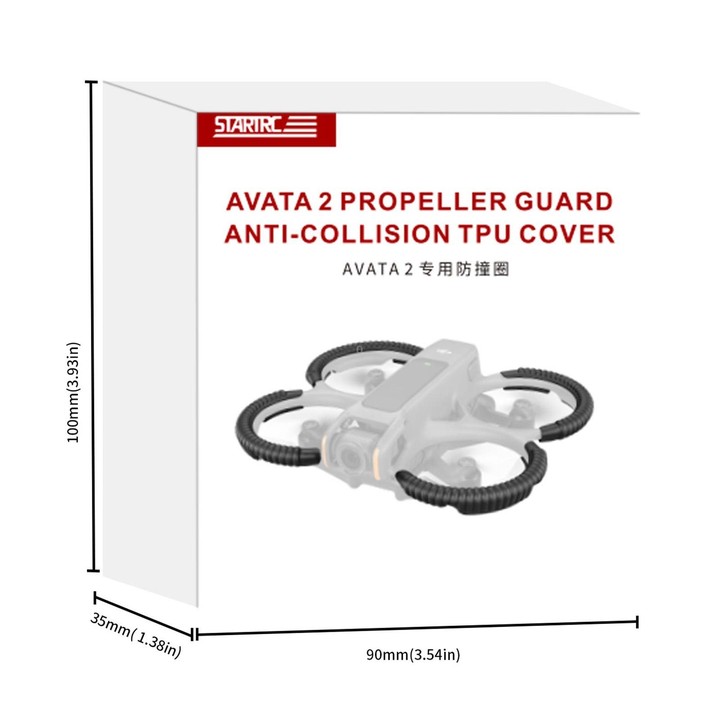 For DJI AVATA 2 STARTRC Propeller TPU Protective Guard Anti-collision Ring Cover(Fluorescent Green)