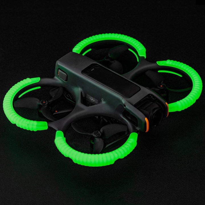 For DJI AVATA 2 STARTRC Propeller TPU Protective Guard Anti-collision Ring Cover(Fluorescent Green)